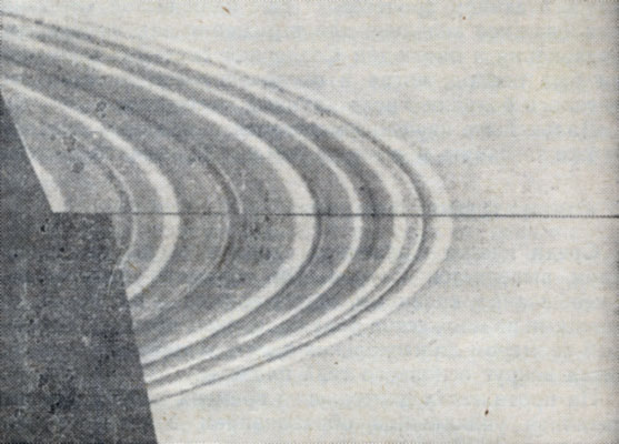 Рис. 9. Кольца Сатурна. (Снимок получен космическим аппаратом 'Вояджер-1'.)
